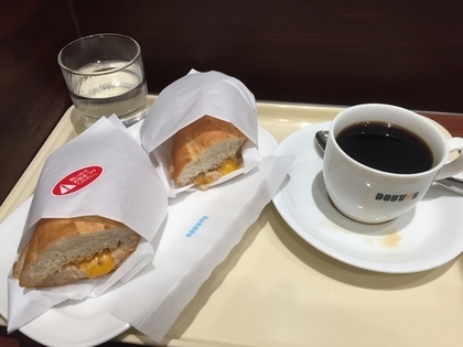 ドトールのコーヒーと軽食