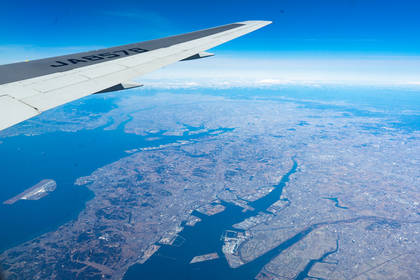 飛行機からの景色