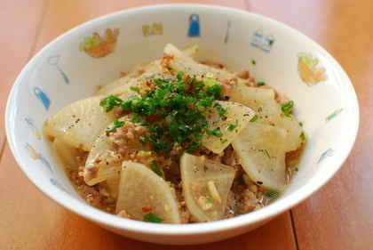 大根と梅肉和え