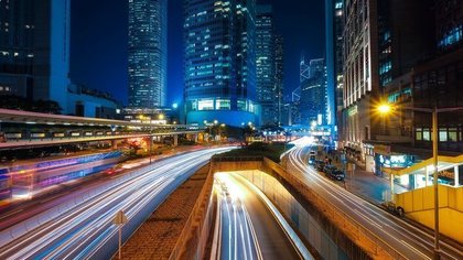 夜景が綺麗な道路